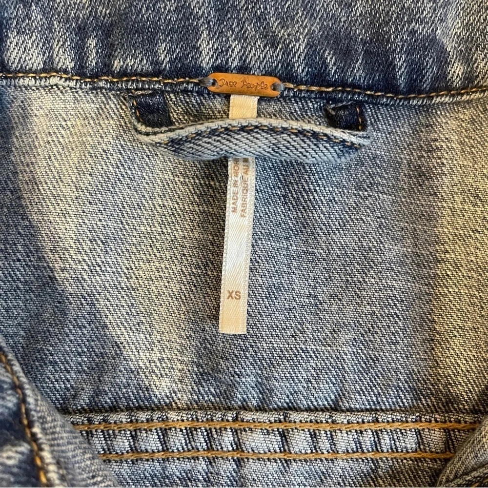 Free People Rumors‎ Denim Jacket All Season Casual Everyday Cropped Women's XS